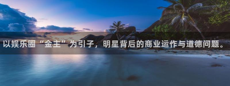 舒克极悦：以娱乐圈“金主”为引子，明星背后的商业运作与道德问题。